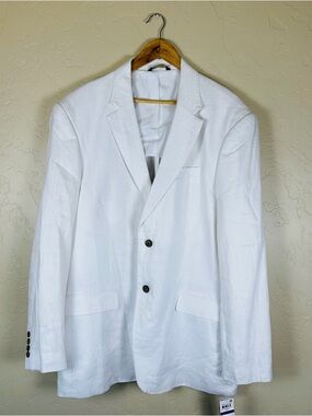 Tasso Elba Men’s 100% Linen 2-Button Blazer Size XXL NWT